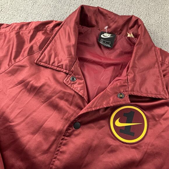 Vintage Nike Jacket Adult Large Red Long Sleeve Air Force One Button Up Casual - Picture 9 of 14